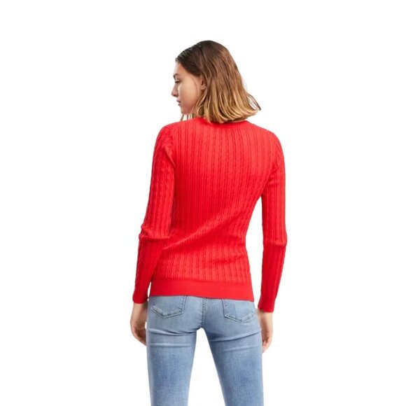 NEW Tommy Hilfiger Cable Knit Style Sweater | Red - Picture 3 of 5